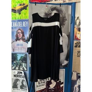 Cold Shoulder Black Dress 3X